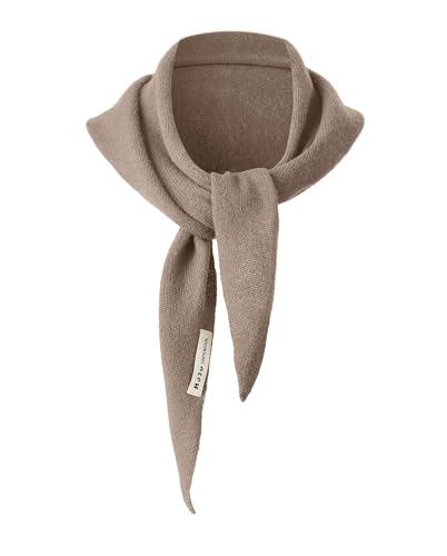 Zulzifs Wool Triangle Scarf for Women - Knitted Cashmere Shawl Downtown Girl Fashion Accessories (Brown)