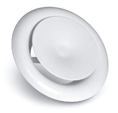 zuluft Válvula, plato Válvula - Montaje en Pared y Techo; KN Serie; acero termolacado; Color Blanco 160 mm Cover