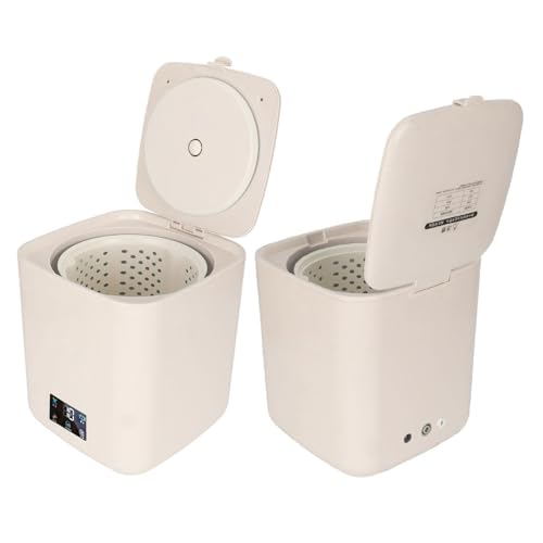 Lavadora Pequeña Portátil, Lavadora Integrada, Lavadora Completamente Automática con Secadora, Pantalla Táctil LCD, Secadora de Gran (Enchufe europeo de 100 a 240 V.)