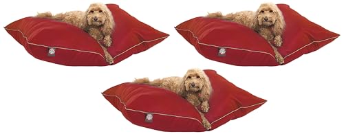 Image of Majestic Pet 28-Inch by 35-Inch Super Value Pet Bed Medium, Red (Pack of 3)