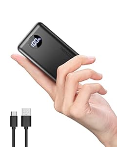 Coolreall Power Bank, 22, 5W Powerbank 20000mAh Schnellladefunktion mit USB C Eingang/Ausgang, PD & QC4.0 Power Bank Klein Aber Stark mit LED Display Kompatibel mit iPhone, Samsung, Xiaomi iPad, usw