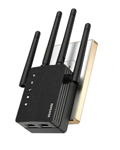 Image of WiFi Extender Signal Booster Covers 12880 Sq.ft, WiFi Extender for Home | 1200Mbps 5ghz /2.4ghz Wifi Signal Booster, 105 Connected Devices at Home, 3 Modes for Indoor Use