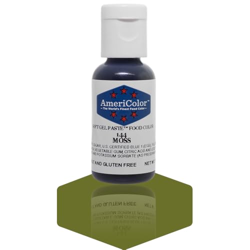 AmeriColor, Moss, 0.75 Ounce Bottle, Soft Gel Paste Food Color