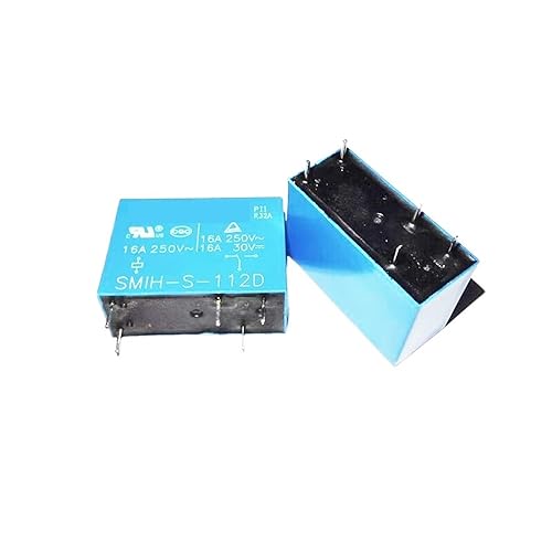 Relais SMIH-S-112D 12V 16A 5 broches pour circuit imprimé electronique