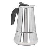 Olla Moka de Acero Inoxidable de Gran Capacidad, Cafetera por Goteo, Diseño Elegante, Preparación Rápida para el Hogar (Para 4 personas)