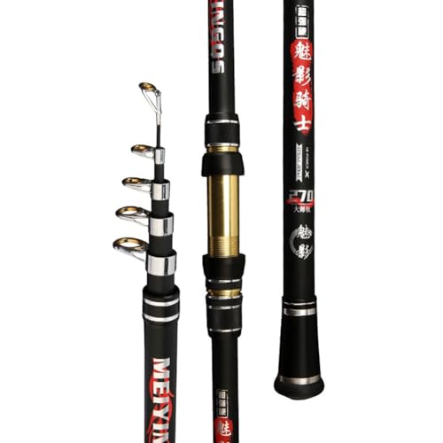 ZFF Télescopique Canne À Pêche Fibre De Carbone Canne À Lancer 2.1m 2.4m 2.7m 3m 3.6m 3.9m 4.2m 4.5m Voyage Portable Poignée Confortable (Size : 4.2m)