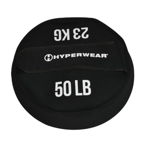 HYPERWEAR Boulder Strongman Sandbag - Bolsa de entrenamiento de neopreno resistente para entrenamiento de cuerpo completo (50 libras)