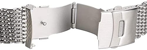 Bracelet mesh acier inoxydable argent de remplacement 20mm 22mm - 5