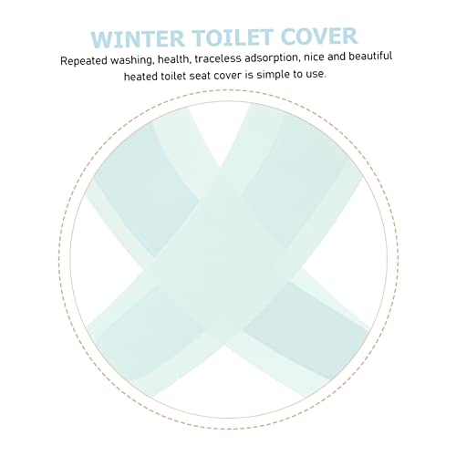 YARNOW Beheizbarer Toilettensitz Wärmender Toilettensitz Flanell Blau Beheizbarer Toilettensitzbezug Beheizbares Toilettensitzkissen Beheizbarer Toilettensitzbezug – Bild 8