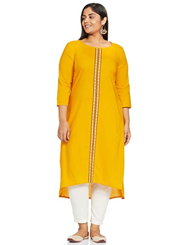 Image of Amazon Brand - Myx Women Cotton A-Line Kurta