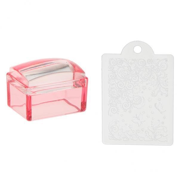 3xNail Art Stamper Printing Image Template Plate Polish Scraper DIY Tool Pink|1x Nail Art Stamper|Nail Art Accessories-image-12