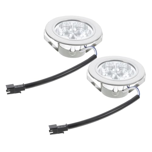Amosfun 2個節電レンジフード灯 キッチン用調理台ライト 高輝 電球色 キッチン手元灯 耐水 耐衝撃シルバーアクセサリー