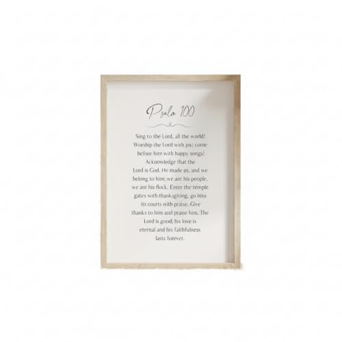 Psalm 100 Scripture Wall Art – Worship The Lord Bible