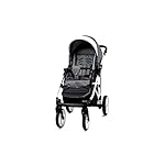 BabyLux Kinderwagen 4in1 White Lux Isofix Basis Kinderwagen Tiefschlafwagen & Autositz OEKO-TEX STANDARD 100 Zertifiziert 60cmx95cmx115cm 14 kg Grey Cubic