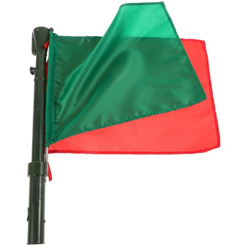 LIFKICH Commanding Referee Flag for Sports and Field Events, Bright Colour Hand Waving Flag with Anti-skid Polyester and Plastic Material, for Racing
