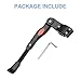 HARFINGTON Back Bike Kickstand Aluminium Adjustment Bicycle Single-Side Kick Stand Rear Mount Bikes Support Racks for 22-26 Inch Wheel with Tool, Black