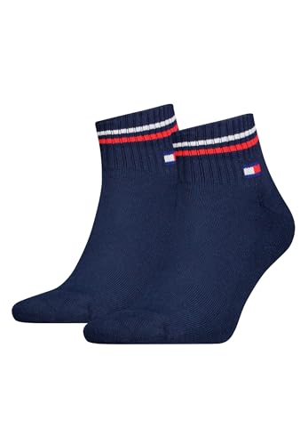 Tommy Hilfiger Unisex Quarter Socken Navy 43-46 EU