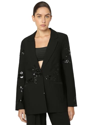 Blazer VERO MODA Vmmitra veste noire ample à ornements raffinés taille 38 pour femme