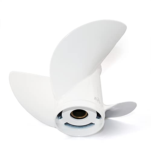 Image of CAPTAIN Outboard Propeller fit Yamaha 115 T50 60 70 75 80 85 90 100 130 HP Engines, OEM 15 Spline Tooth Outboard Prop, RH Aluminum Propellers
