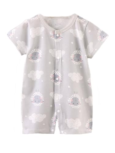 Image of Bold N Elegant Cute Cartoon Print Cotton Newborn Baby Boy Girl Rompers Jumpsuit Baby Onesie Bodysuit for Little Kids