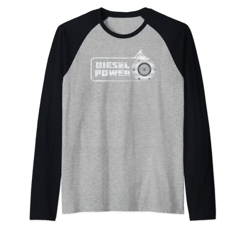Diesel Power Turbo Turbocompresor USA bandera Camiseta Manga Raglan