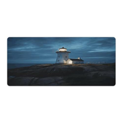 Grand tapis de souris phare la nuit idéal pour le bureau et la maison