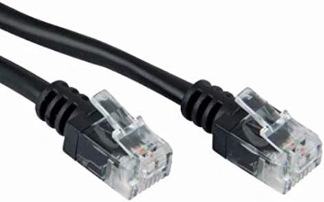ASNQ 4m ADSL Ultra High Speed Broadband Modem Cable RJ11 to RJ11 Telephone Extension Internet Wire Network Black (Availability in 3m, 5m, 10m, 15m, 20m) 4m