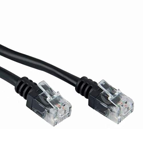 15m ADSL Ultra High Speed Broadband Modem Cable RJ11 to RJ11 Telephone Extension Internet Wire Network Black (Availability in 3m, 5m, 10m, 15m, 20m) 15m