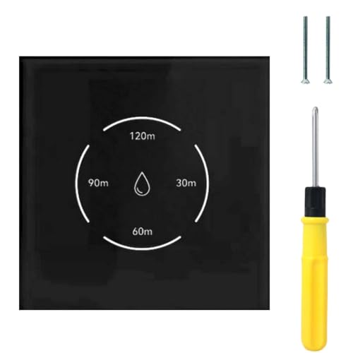 Acmerota 8000W Interruttore intelligente Per Scaldabagno ElettricoTimer intelligenti per scaldabagni da 8000W Timer manuale a 4 velocità 30/60/90/120 min Compatibile con SmartLife (nero)