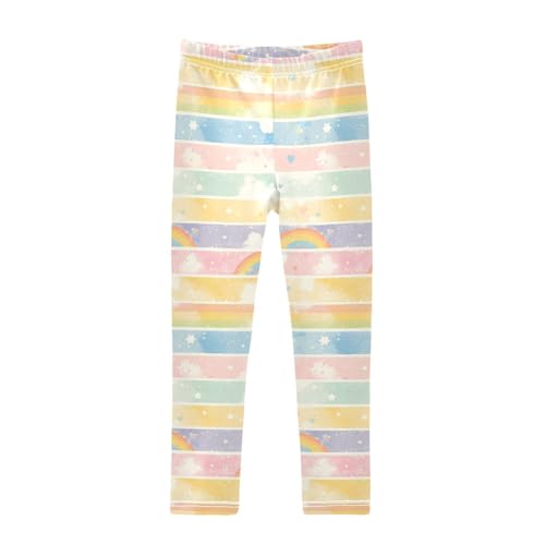 LGBT Glitter Rainbow Pride Flag Kids Baby Girls Leggings Comfortable Full Length Pants Gym