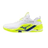 Mizuno Wave Stealth Neo 2, Handballschuhe, ENERZY NXT-Technologie, Obermaterial aus geprägtem Strick, Wave Sohle, Weiß, 42.5 EU