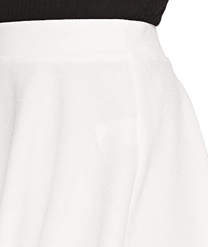 SheIn Women's Basic Solid Flared Mini Skater Skirt X-Small Creamy White