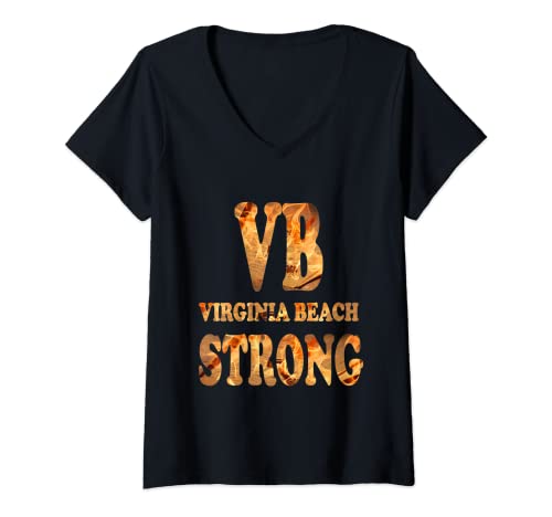 Damen Virginia Beach Strong VB T-Shirt Herren Damen T-Shirt mit V-Ausschnitt