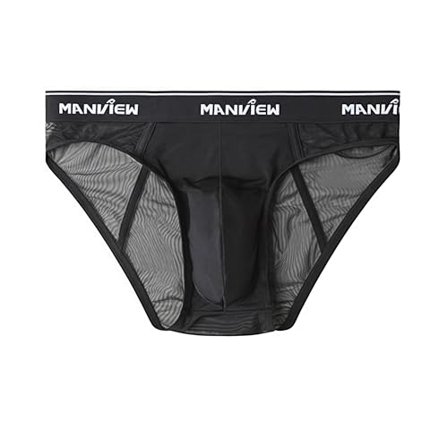 Men's Mesh Triangle Underwear - Breathable Anti-Chafing Boxer Briefs with Quick-Dry & Muscle Contour Design2