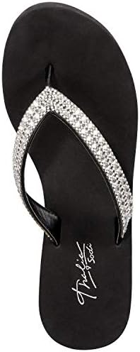 Thalia Sodi Womens Emira Faux Leather Wedge Sandals Black 9 Medium (B,M) | Image 3