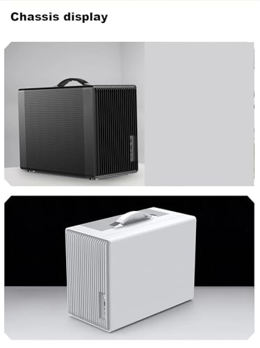 Gabinete EWAIDI P40 para PC, compatible con placas M-ATX e ITX, color negro, estructura de escritorio miniatura 3