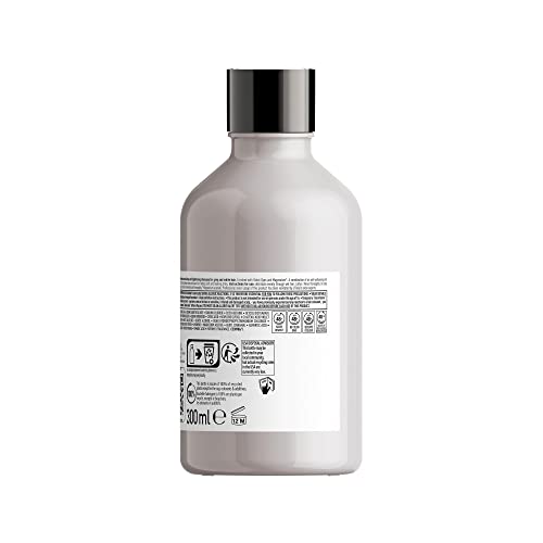L'Oréal Professionnel Anti-Gelbstich Haarshampoo für weißes, graues & blondiertes Haar, Violett-Pigmente, Serie Expert, Silver Shampoo, 300 ml