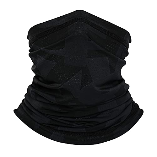 JIANYI Cooling Neck Gaiter Face Mask Balaclava Sun UV Protection Breathable Bandanas Scarf Face Cover for Men Women (Black) JIANYI Cooling Neck Gaiter Face Mask Balaclava Sun UV Protection Breathable Bandanas Scarf Face Cover for Men Women (Black)