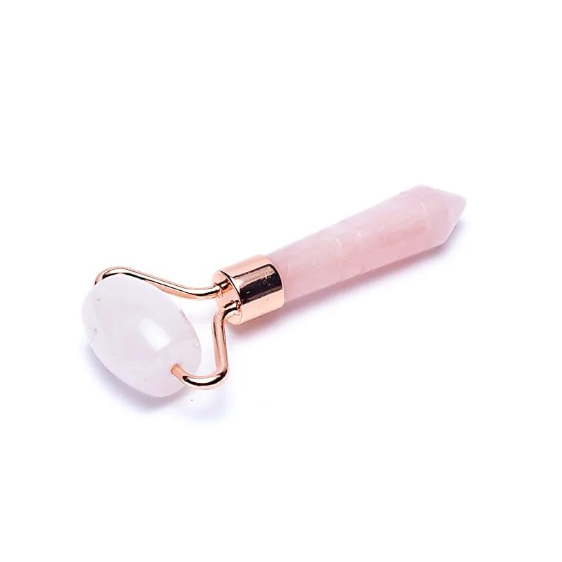 Acupression Rouleau de massage quartz rose 8 cm