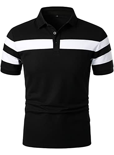 HOOD CREW Mens Short Sleeve Polo Shirts Stylish Design Summer T