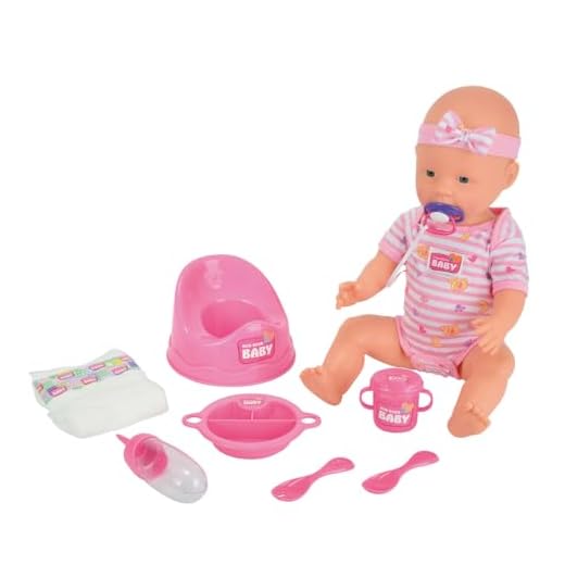 Simba 105039005 - New Born Baby Puppe / Trink- und Nässfunktion / 8 Teile / 43cm