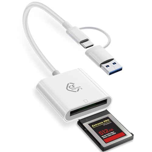 Ticenpe CFexpress czytnik kart typu B z portem USB-A i USB-C, 10 Gbps USB 3.2 Gen2 CF Express Type B Card Reader, czytnik kart USB-C na CFexpress typu B do Mac, Windows, Linux, Android laptopów