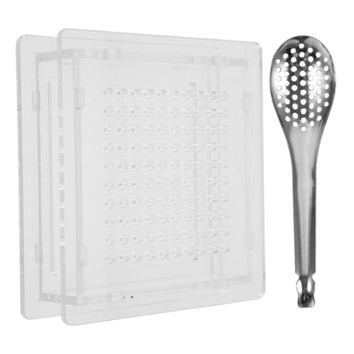 COLLBATH Caviar Making Supplies Hole Caviar Maker Box Spoon for Home Professional Use