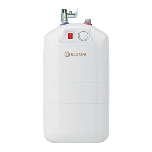 Eldom Warmwasserspeicher/Boiler 15L Untertisch druckfest, 2000 W, B Energieeffizienzklasse, Weiß, Traditional, 72326PMP