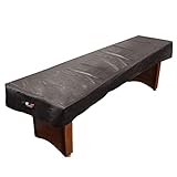 GSE Games & Sports Expert 9'/12'/14'/16 Heavy Duty Leatherette Shuffleboard Table Cover (Black, 9')