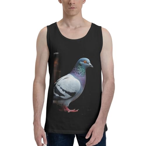 Débardeur homme en coton imprimé pigeon idéal pour les entraînements de gym en plein été