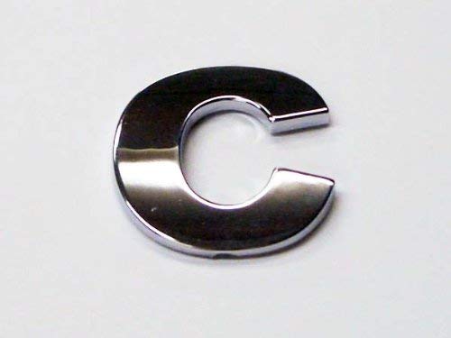Cromo Look Letra C – Insignia Adhesivo De Coche/viene con parte posterior...