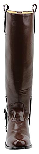 Mens Man Dignity Dress Dressage Horse Riding Boots Stylish Fashion Equestrian Pull On Brown2