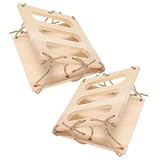 Cabilock 2 Stück Kleintier Heuraufe, Faltbar, Feste Struktur, Khaki