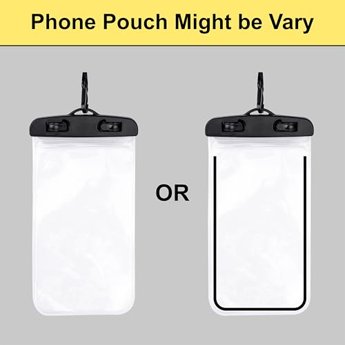 Image of CEDO Waterproof Mobile Pouch Universal Cover Case for All Mobiles Cellphone Dry Bag Compatible for iPhone, Samsung, OnePlus, Realme, Redmi Oppo VIVO All Smartphones Upto 7.2 inches (Black) (Pack of 2)